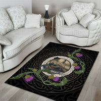 Personalised Loch Ness Monster Scotland Area Rug Nessie Bagpipe Scottish Thistle Celtic Knot