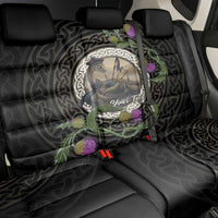 Personalised Loch Ness Monster Scotland Back Car Seat Cover Nessie Bagpipe Scottish Thistle Celtic Knot