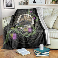 Personalised Loch Ness Monster Scotland Blanket Nessie Bagpipe Scottish Thistle Celtic Knot