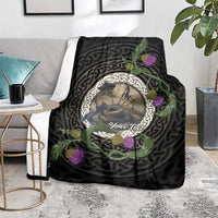 Personalised Loch Ness Monster Scotland Blanket Nessie Bagpipe Scottish Thistle Celtic Knot