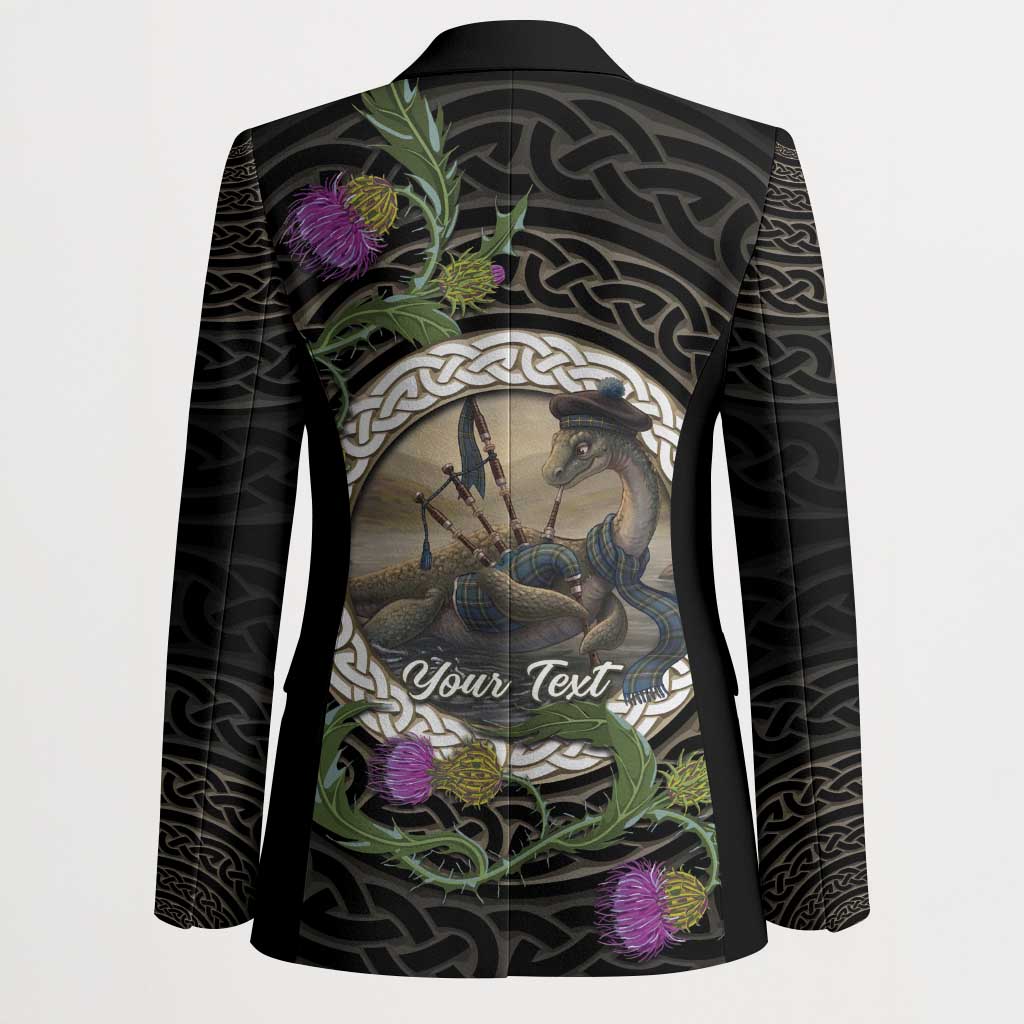 Personalised Loch Ness Monster Scotland Blazer Nessie Bagpipe Scottish Thistle Celtic Knot