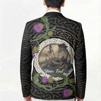 Personalised Loch Ness Monster Scotland Blazer Nessie Bagpipe Scottish Thistle Celtic Knot