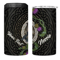 Personalised Loch Ness Monster Scotland 4 in 1 Can Cooler Tumbler Nessie Bagpipe Scottish Thistle Celtic Knot