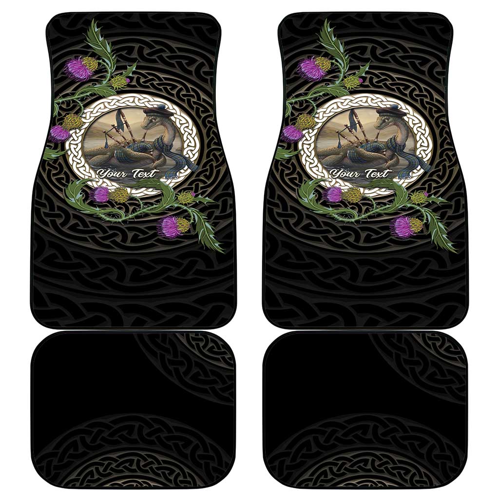 Personalised Loch Ness Monster Scotland Car Mats Nessie Bagpipe Scottish Thistle Celtic Knot