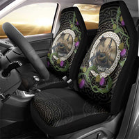 Personalised Loch Ness Monster Scotland Car Seat Cover Nessie Bagpipe Scottish Thistle Celtic Knot