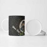 Personalised Loch Ness Monster Scotland Ceramic Mug Nessie Bagpipe Scottish Thistle Celtic Knot
