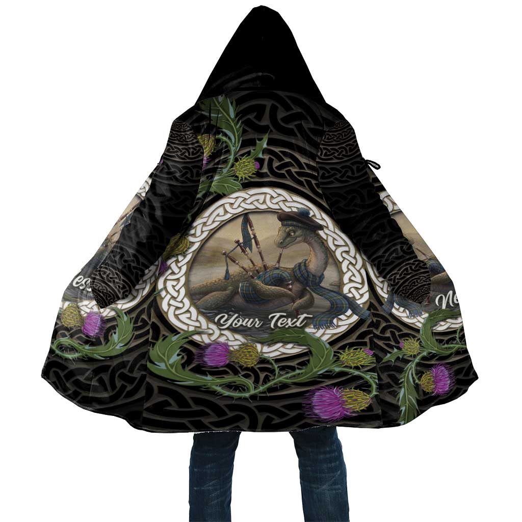 Personalised Loch Ness Monster Scotland Cloak Nessie Bagpipe Scottish Thistle Celtic Knot