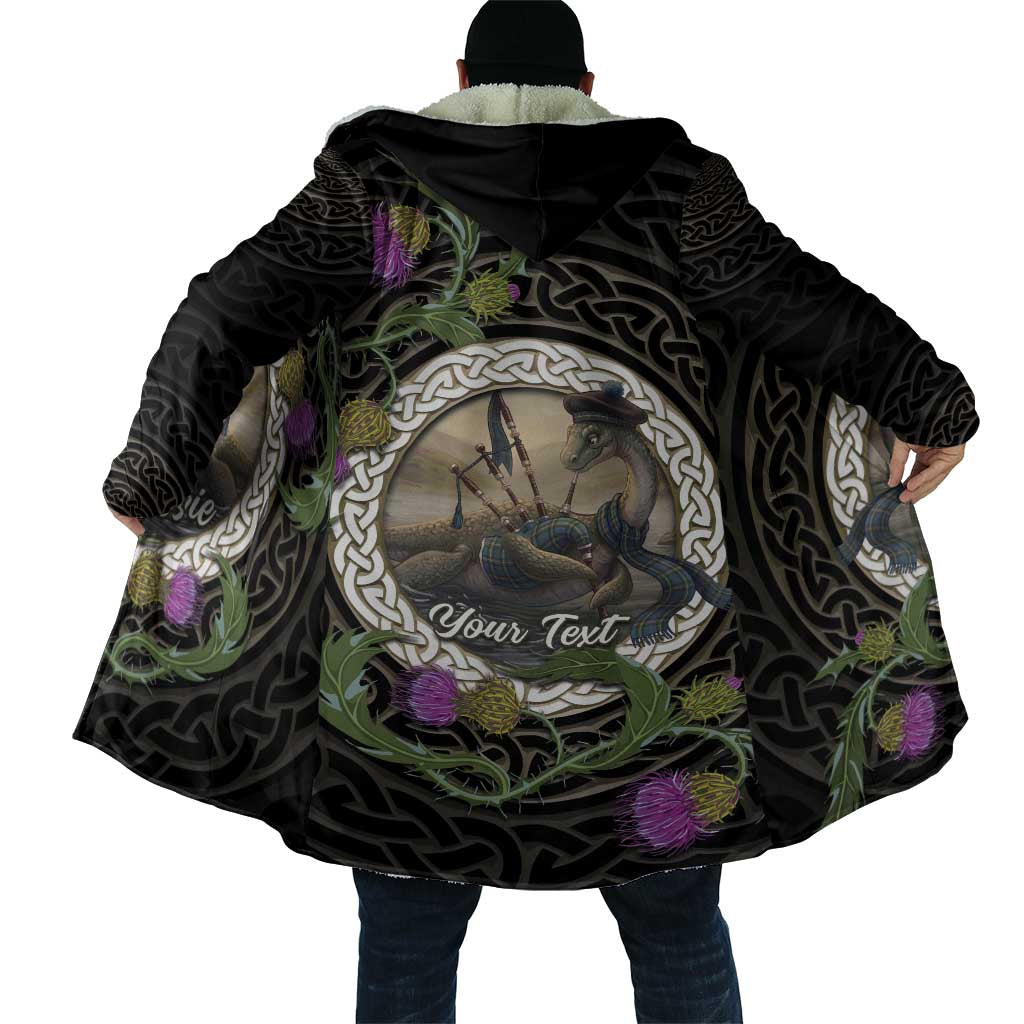 Personalised Loch Ness Monster Scotland Cloak Nessie Bagpipe Scottish Thistle Celtic Knot