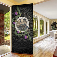 Personalised Loch Ness Monster Scotland Door Cover Nessie Bagpipe Scottish Thistle Celtic Knot