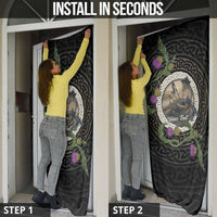 Personalised Loch Ness Monster Scotland Door Cover Nessie Bagpipe Scottish Thistle Celtic Knot