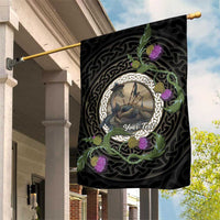 Personalised Loch Ness Monster Scotland Garden Flag Nessie Bagpipe Scottish Thistle Celtic Knot