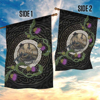 Personalised Loch Ness Monster Scotland Garden Flag Nessie Bagpipe Scottish Thistle Celtic Knot