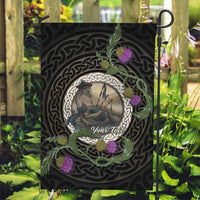 Personalised Loch Ness Monster Scotland Garden Flag Nessie Bagpipe Scottish Thistle Celtic Knot