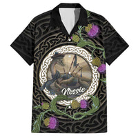 Personalised Loch Ness Monster Scotland Hawaiian Shirt Nessie Bagpipe Scottish Thistle Celtic Knot