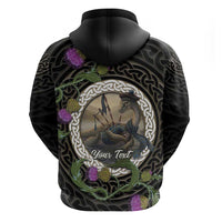 Personalised Loch Ness Monster Scotland Hoodie Nessie Bagpipe Scottish Thistle Celtic Knot