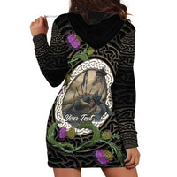 Personalised Loch Ness Monster Scotland Hoodie Dress Nessie Bagpipe Scottish Thistle Celtic Knot