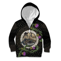 Personalised Loch Ness Monster Scotland Kid Hoodie Nessie Bagpipe Scottish Thistle Celtic Knot