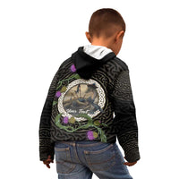 Personalised Loch Ness Monster Scotland Kid Hoodie Nessie Bagpipe Scottish Thistle Celtic Knot
