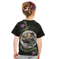 Personalised Loch Ness Monster Scotland Kid T Shirt Nessie Bagpipe Scottish Thistle Celtic Knot