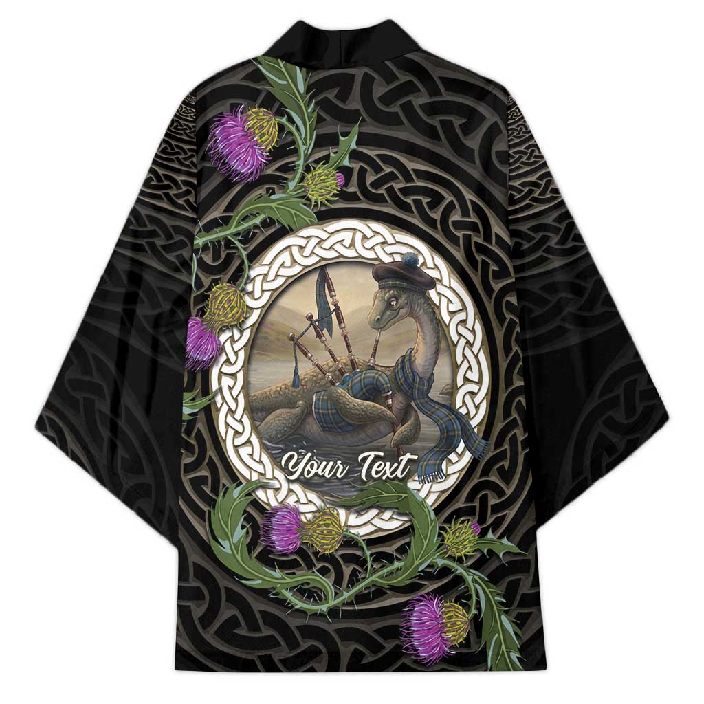 Personalised Loch Ness Monster Scotland Kimono Nessie Bagpipe Scottish Thistle Celtic Knot