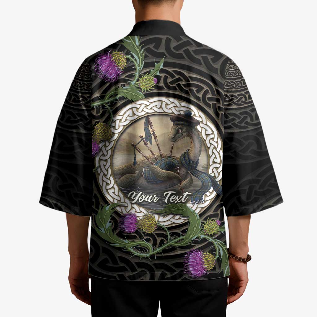 Personalised Loch Ness Monster Scotland Kimono Nessie Bagpipe Scottish Thistle Celtic Knot