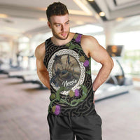 Personalised Loch Ness Monster Scotland Men Tank Top Nessie Bagpipe Scottish Thistle Celtic Knot