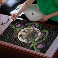 Personalised Loch Ness Monster Scotland Puzzle Nessie Bagpipe Scottish Thistle Celtic Knot