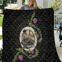 Personalised Loch Ness Monster Scotland Quilt Nessie Bagpipe Scottish Thistle Celtic Knot
