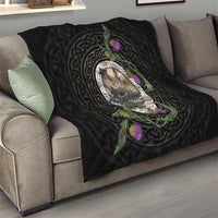 Personalised Loch Ness Monster Scotland Quilt Nessie Bagpipe Scottish Thistle Celtic Knot