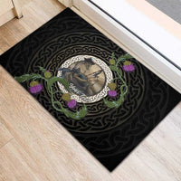 Personalised Loch Ness Monster Scotland Rubber Doormat Nessie Bagpipe Scottish Thistle Celtic Knot
