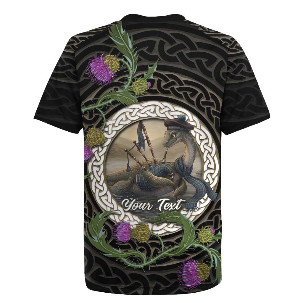 Personalised Loch Ness Monster Scotland Rugby Jersey Nessie Bagpipe Scottish Thistle Celtic Knot