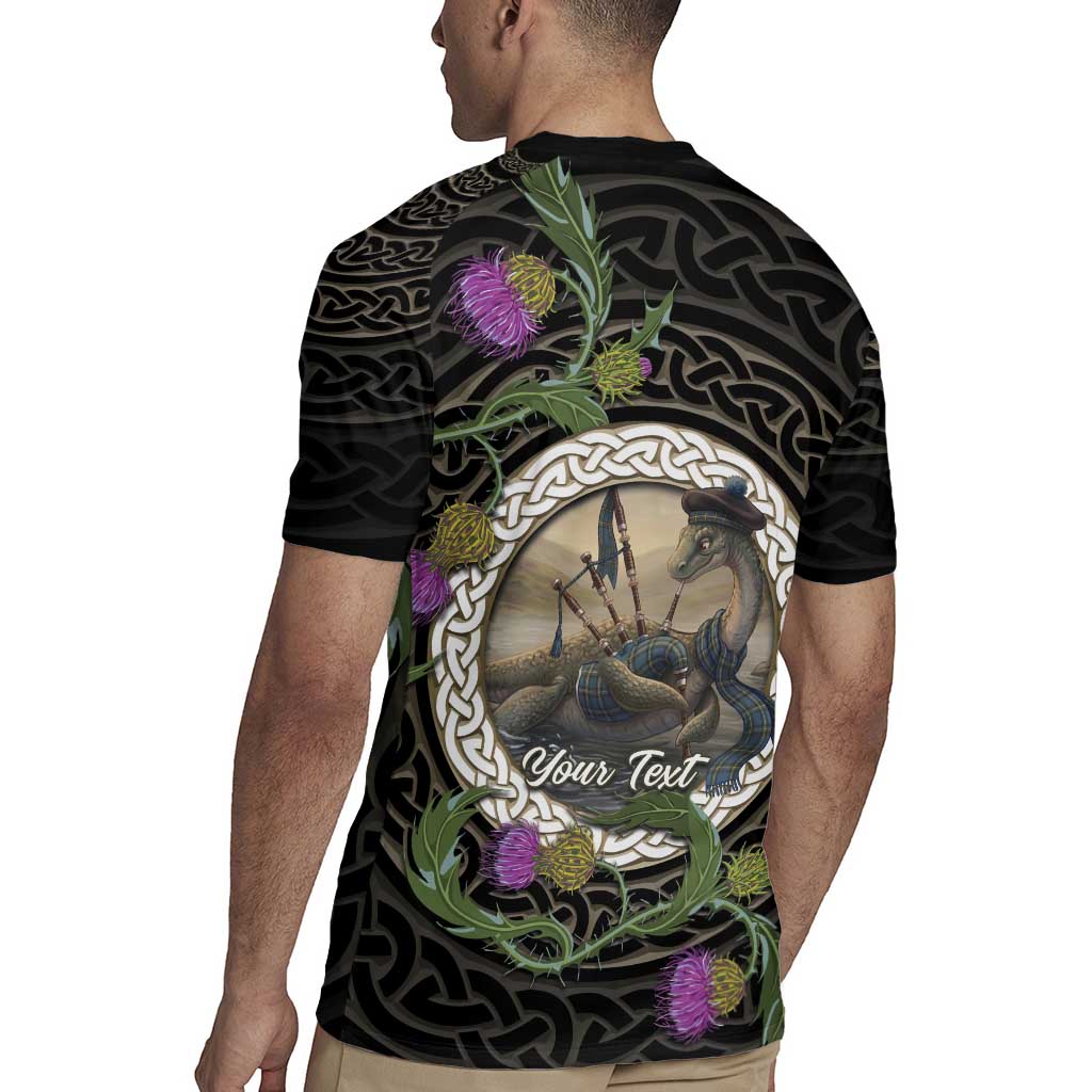 Personalised Loch Ness Monster Scotland Rugby Jersey Nessie Bagpipe Scottish Thistle Celtic Knot