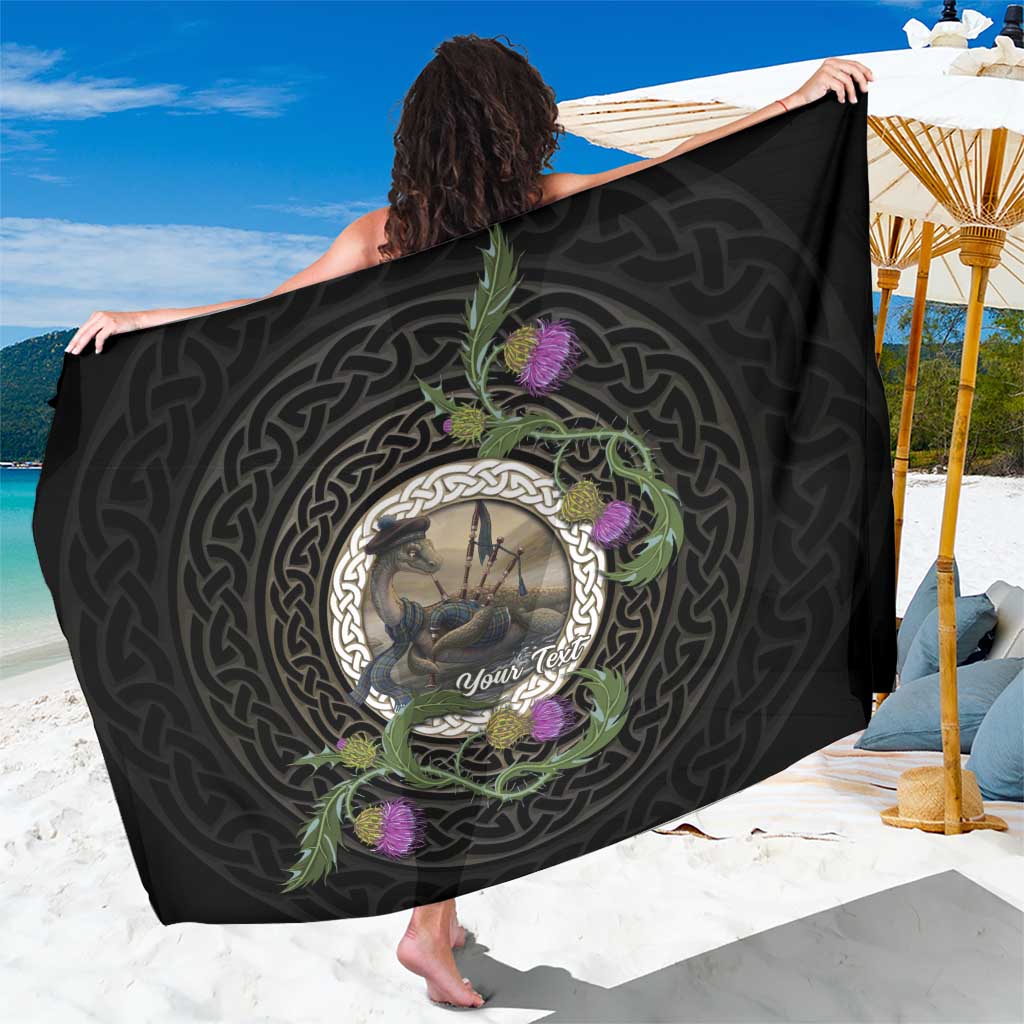 Personalised Loch Ness Monster Scotland Sarong Nessie Bagpipe Scottish Thistle Celtic Knot