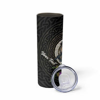 Personalised Loch Ness Monster Scotland Skinny Tumbler Nessie Bagpipe Scottish Thistle Celtic Knot