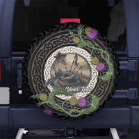 Personalised Loch Ness Monster Scotland Spare Tire Cover Nessie Bagpipe Scottish Thistle Celtic Knot