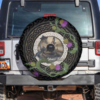 Personalised Loch Ness Monster Scotland Spare Tire Cover Nessie Bagpipe Scottish Thistle Celtic Knot