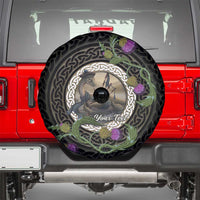 Personalised Loch Ness Monster Scotland Spare Tire Cover Nessie Bagpipe Scottish Thistle Celtic Knot