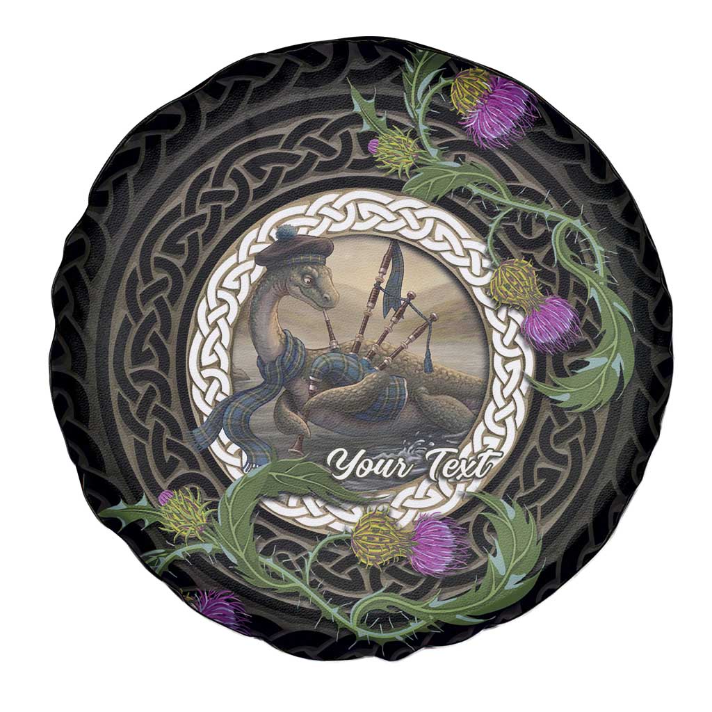 Personalised Loch Ness Monster Scotland Spare Tire Cover Nessie Bagpipe Scottish Thistle Celtic Knot
