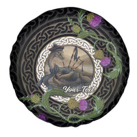 Personalised Loch Ness Monster Scotland Spare Tire Cover Nessie Bagpipe Scottish Thistle Celtic Knot