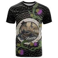 Personalised Loch Ness Monster Scotland T Shirt Nessie Bagpipe Scottish Thistle Celtic Knot