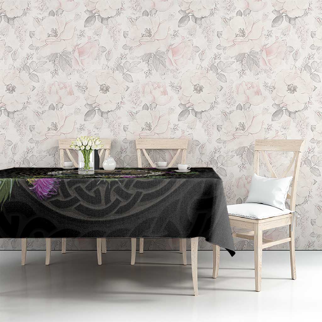 Personalised Loch Ness Monster Scotland Tablecloth Nessie Bagpipe Scottish Thistle Celtic Knot