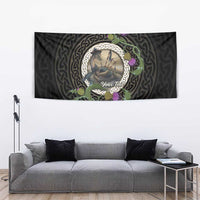 Personalised Loch Ness Monster Scotland Tapestry Nessie Bagpipe Scottish Thistle Celtic Knot