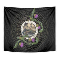 Personalised Loch Ness Monster Scotland Tapestry Nessie Bagpipe Scottish Thistle Celtic Knot