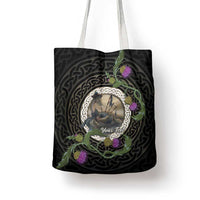 Personalised Loch Ness Monster Scotland Tote Bag Nessie Bagpipe Scottish Thistle Celtic Knot