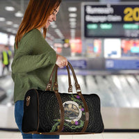 Personalised Loch Ness Monster Scotland Travel Bag Nessie Bagpipe Scottish Thistle Celtic Knot