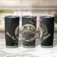 Personalised Loch Ness Monster Scotland Tumbler Cup Nessie Bagpipe Scottish Thistle Celtic Knot