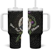 Personalised Loch Ness Monster Scotland Tumbler With Handle Nessie Bagpipe Scottish Thistle Celtic Knot