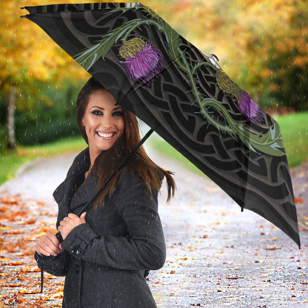 Personalised Loch Ness Monster Scotland Umbrella Nessie Bagpipe Scottish Thistle Celtic Knot