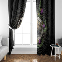 Personalised Loch Ness Monster Scotland Window Curtain Nessie Bagpipe Scottish Thistle Celtic Knot