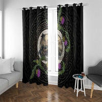 Personalised Loch Ness Monster Scotland Window Curtain Nessie Bagpipe Scottish Thistle Celtic Knot